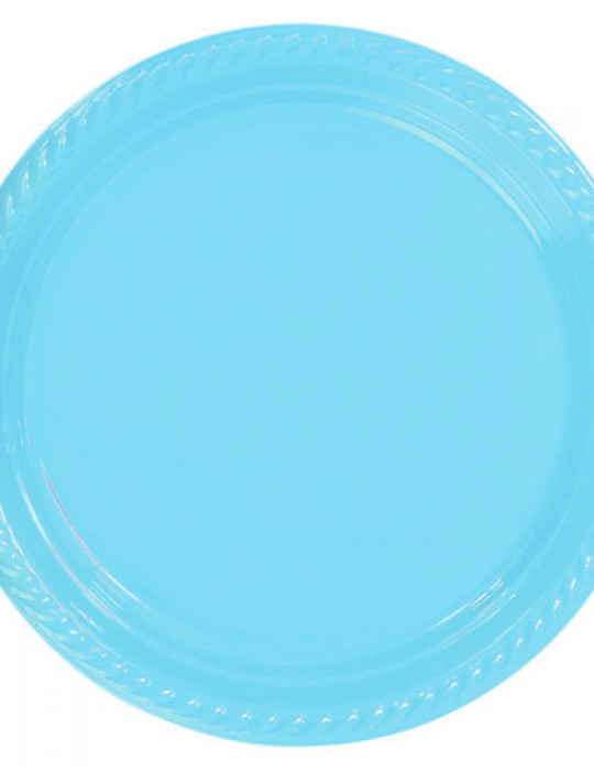 Plastik Tabak Açık Mavi 22 Cm / 25 Parça