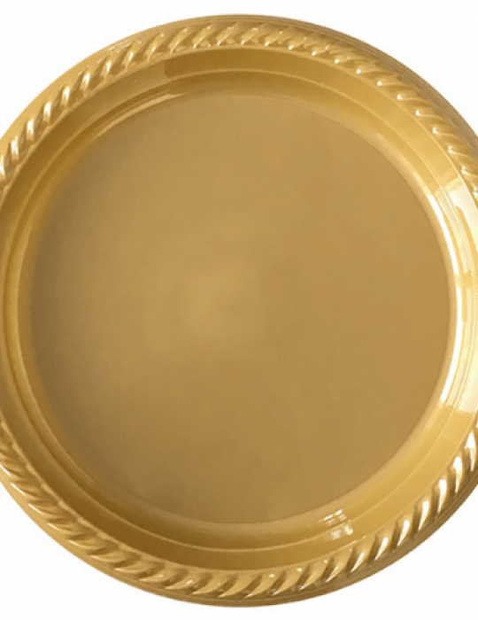 Plastik Tabak Gold 22 Cm / 25 Parça