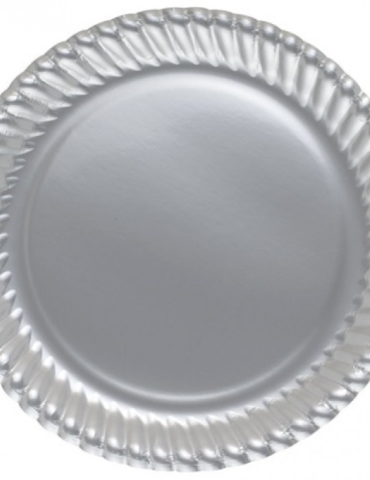Karton Tabak Gümüş 23 Cm 8 Parça