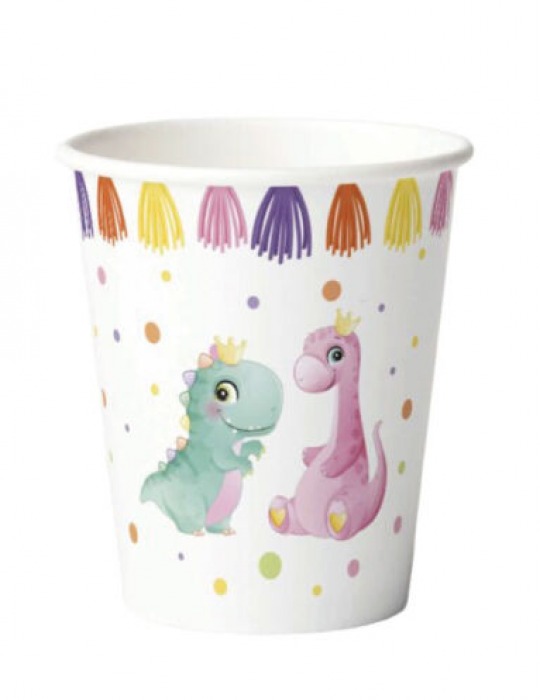 Karton Bardak Baby Dinozor 8 Parça