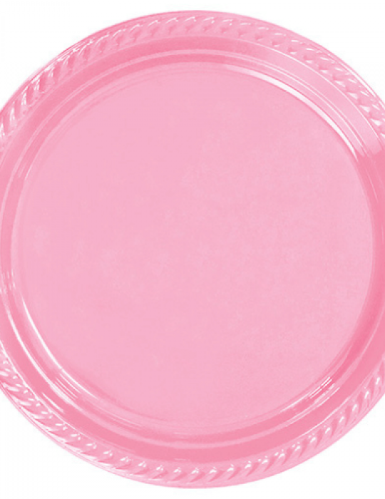 Plastik Tabak Pembe 22 Cm / 25 Parça
