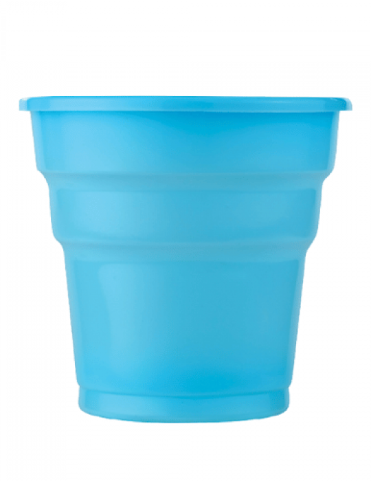 Plastik Bardak Kristal Mavi 25 Parça