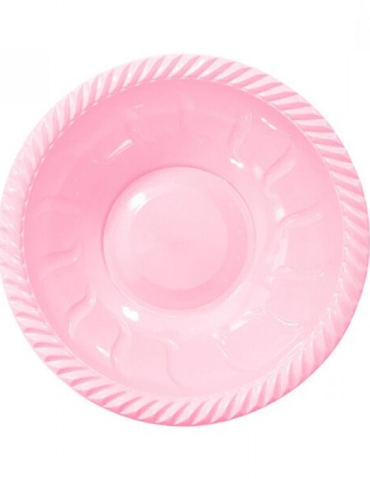Plastik Yuvarlak Salata Kasesi Pembe 6 Parça