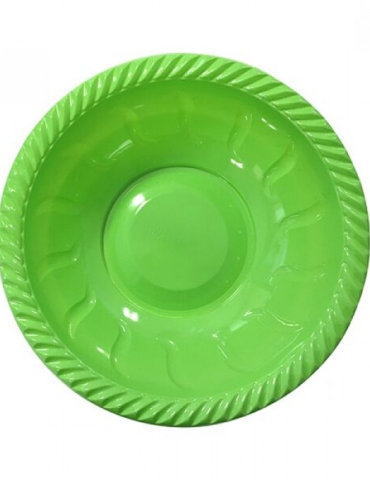 Plastik Yuvarlak Salata Kasesi Yeşil 6 Parça